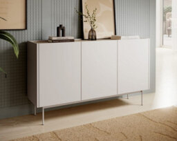 Arte Frisk - Chic Sideboard Cabinet (H830mm W1440mm D37mm) With Ample Storage - Cashmere Beige