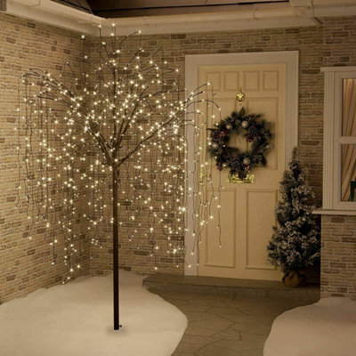 Snowtime 150Cm Weeping Willow Tree With 240 Ice White Leds