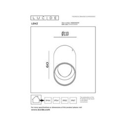 Lucide Lenz Led Outdoor Ceiling Spotlight Rust Brown - thumbnail 4
