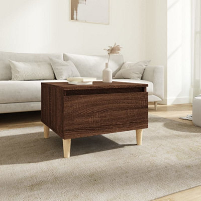 Berkfield Side Table Brown Oak 50X46X35 Cm Engineered Wood - image 1