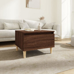Berkfield Side Table Brown Oak 50X46X35 Cm Engineered Wood - thumbnail 1