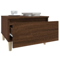 Berkfield Side Table Brown Oak 50X46X35 Cm Engineered Wood - thumbnail 5