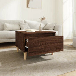 Berkfield Side Table Brown Oak 50X46X35 Cm Engineered Wood - thumbnail 3