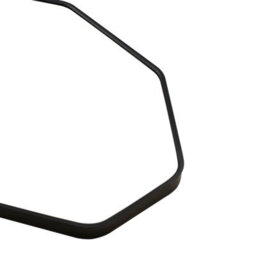 Living And Home Black Octagon Aluminium Alloy Bathroom Mirror Hd Glass With Towel Bar Wall Vanity Mirror 50X70Cm - thumbnail 6