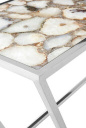 Premier Housewares Interiors By Premier Vita White Agate Console Table - thumbnail 5