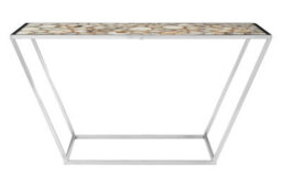 Premier Housewares Interiors By Premier Vita White Agate Console Table - thumbnail 1