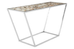 Premier Housewares Interiors By Premier Vita White Agate Console Table - thumbnail 3