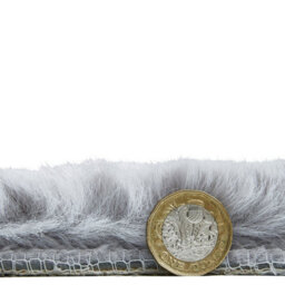 Silver Plain Shaggy Handmade Luxurious Rug For Living Room And Bedroom-120Cm X 170Cm - thumbnail 5
