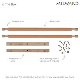 Milward Rotating Tapestry Frame - Beech Wood 45.7X30.5Cm Clip-On Frame For Needlecraft & Embroidery - thumbnail 5