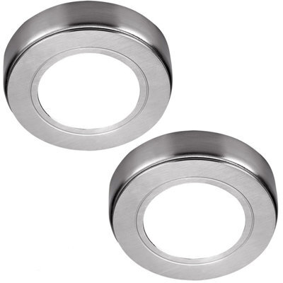 2-Pack Chrome Led Under Cabinet Lights - Natural White 240V Mains Power - image 1