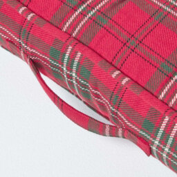 Homescapes Edward Tartan Cotton Armchair Booster Cushion - thumbnail 4