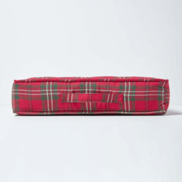 Homescapes Edward Tartan Cotton Armchair Booster Cushion - thumbnail 5