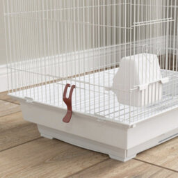 Pawhut Bird Cage For Budgies, Finches, Canaries W/ Toys, Tray, White - thumbnail 9