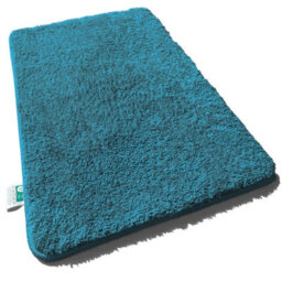 Floordirekt Sky Microfibre Bath Mat Soft 30mm Pile Non Slip Washable Bathroom Rug Petrol 95 X 95 X 3.3 Cm - thumbnail 1