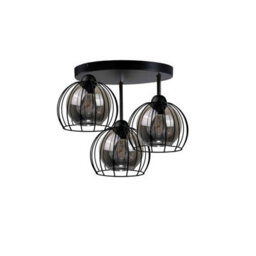 Luminosa Lighting Luminosa Solo Semi Flush Light Black, 30Cm, 3X E27