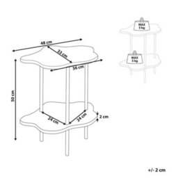 Beliani Side Table Cloud White - thumbnail 3