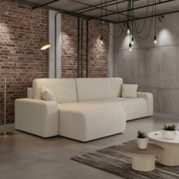 Piano L Modern Corduroy Corner Sofa Poso Soft Large Sofa Bed 130200 Dl Assist Living Room Furniture Cream