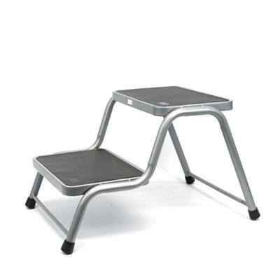 Streetwize Caravan, Home & Motorhome Steel Double Step Ladder  Stool With Rubber Non Slip Pads - image 1