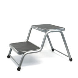 Streetwize Caravan, Home & Motorhome Steel Double Step Ladder  Stool With Rubber Non Slip Pads - thumbnail 1