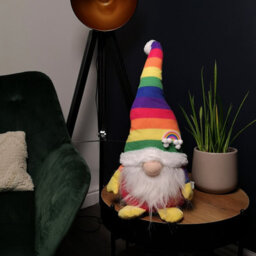 Samuel Alexander 45Cm Sitting Plush Christmas Gonk Decoration In Rainbow - thumbnail 1