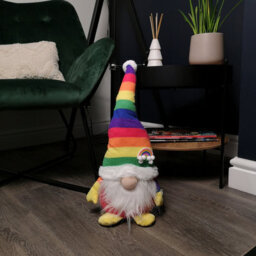 Samuel Alexander 45Cm Sitting Plush Christmas Gonk Decoration In Rainbow - thumbnail 2