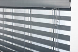 Furnished Made To Measure Faux Wood Venetian Blinds - Dark Grey 50mm Slats Blinds For Windows And Doors (W)150Cm (L)210Cm - thumbnail 2