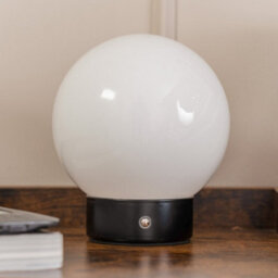 Valuelights Atlas Rechargeable Portable Table Lamp With Globe Shade - thumbnail 5