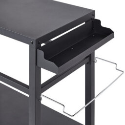 Beliani Garden Serving Trolley Staletti Metal Black - thumbnail 7