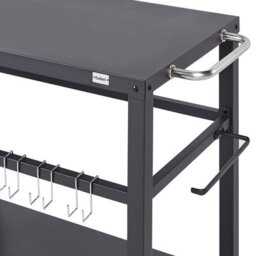 Beliani Garden Serving Trolley Staletti Metal Black - thumbnail 6