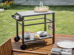 Beliani Garden Serving Trolley Staletti Metal Black - thumbnail 2