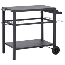 Beliani Garden Serving Trolley Staletti Metal Black - thumbnail 5