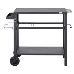 Beliani Garden Serving Trolley Staletti Metal Black - thumbnail 4
