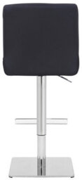 Lamboro Snella Deluxe Breakfast Bar Stool, Height Adjustable Swivel Gas Lift, Home Bar & Kitchen Real Leather Barstool, Black - thumbnail 5