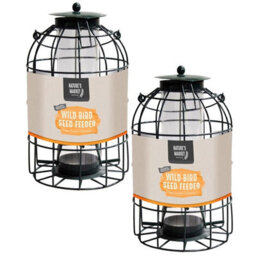 STAR SUPPLIES Weather Resistant Seed Feeder Metal Bird Hanging Cage - thumbnail 3