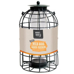 STAR SUPPLIES Weather Resistant Seed Feeder Metal Bird Hanging Cage - thumbnail 1