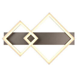 Luminosa Lighting Luminosa Syrakus Twin Square Semi Flush Ceiling Light Matt Coffee Led 3000K - thumbnail 5