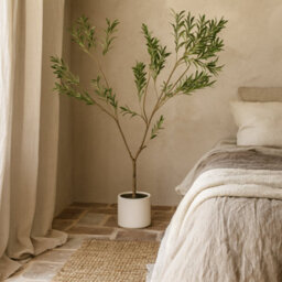 Wyld Haus 180Cm Mediterranean Artificial Olive Tree In White Pot - Tall Indoor Faux Plant - thumbnail 2
