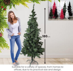 Divchi 4Ft Premium Christmas Tree 130 Branch Xmas Trees Artificial Christmas Tree Pine Tree With Plastic Stand Realistic Branches - thumbnail 5