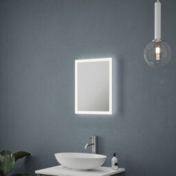 FNX Bathrooms Malmo Led Bathroom Mirror With Shaver Socket & Demister Pad - 390X500mm, Ip44, Natural White 4000K