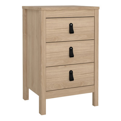 Furniture To Go Barcelona Bedside Table 3 Drawers In Jackson Hickory Oak - image 1
