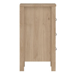 Furniture To Go Barcelona Bedside Table 3 Drawers In Jackson Hickory Oak - thumbnail 4