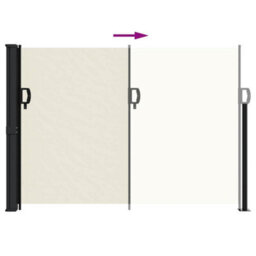 Walplus Retractable Side Awning Garden Sun Shade Canopy Gazebo For Back Door, Porch, Patio Cream 140X300 Cm - thumbnail 5