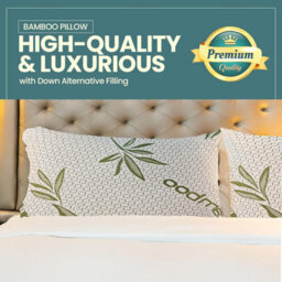 Nod Off Pack Of 2 Bamboo Pillow Comfort And Orthopaedic Side Sleeper Bed Pillow Hypoallergenic Breathable - thumbnail 5