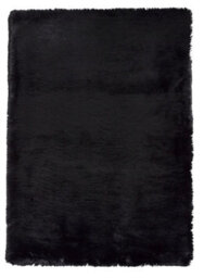 Black Shaggy Modern Plain Machine Made Rug For Living Room And Bedroom-60Cm X 120Cm - thumbnail 9