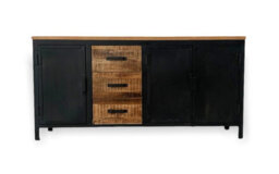 Buttercup Farm Induse Large Sideboard - Mango Wood/iron - L42 X W160 X H78 Cm - Pp Sawn Finish - thumbnail 2