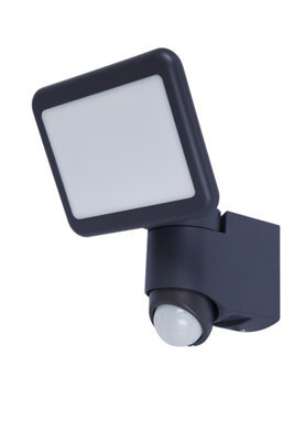 GoodHome Delson 6632902377 Grey Mains-Powered White Outdoor Led Pir Floodlight 1300Lm - image 1