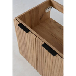 Heze Furniture Flow 2 Door Bathroom Vanity Cabinet With 2 Shelves And Basin 60Cm - Gold Craft Oak - thumbnail 4