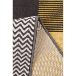 Melrose Colorama Montreal Yellow Square Design Large Indoor Area Rug 160/230Cm - thumbnail 3