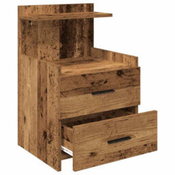 Berkfield Bedside Cabinets 2 Pcs With 2 Drawers Old Wood 40X36.5X62 Cm - thumbnail 5