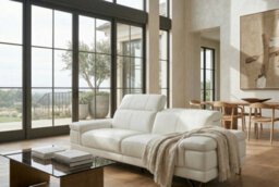 Genuine Leather Grey 2 Seater Sofa Chicago - thumbnail 7